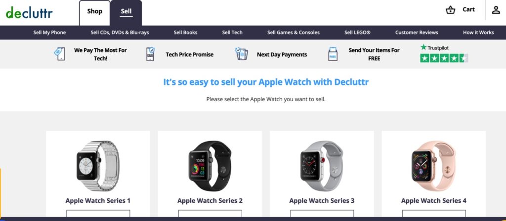 It's so east to sell your Apple Watch with Decluttr
