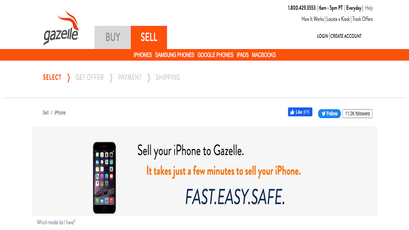 Gazelle home page