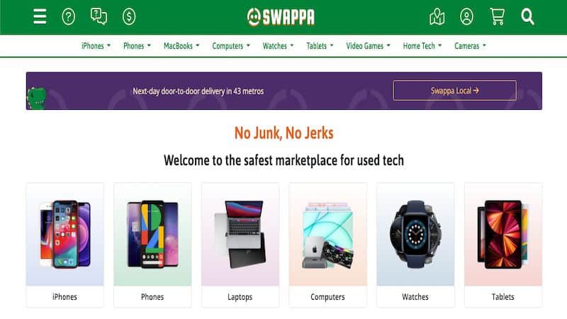 Swappa homepage