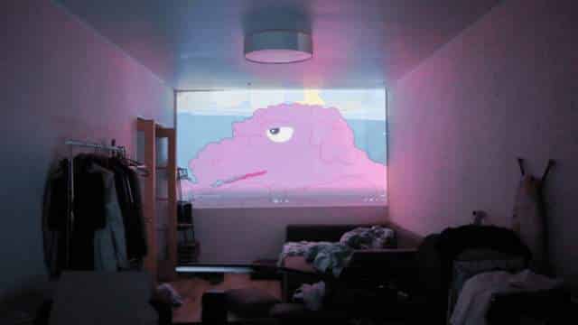 projector on wall